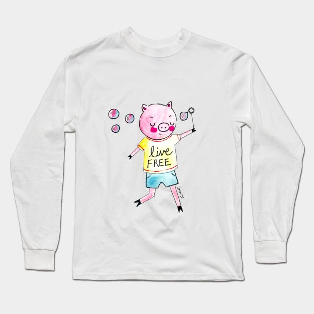 Live Free Long Sleeve T-Shirt by Lady Lucas